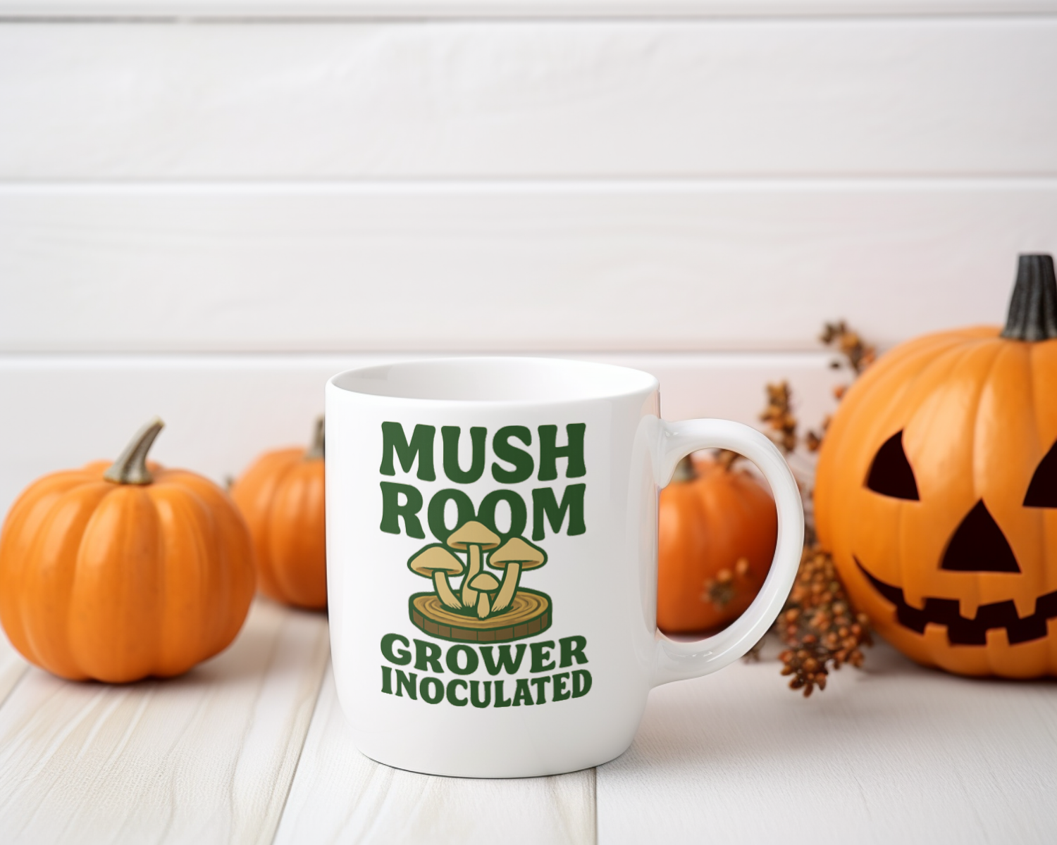 Mushroom Log Cultivator Inoculated And Thriving Coffee Mug | Unique Gift | Ceramic Mug