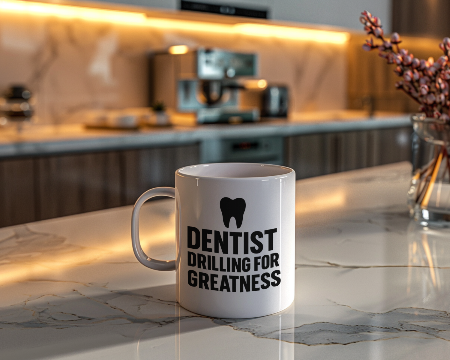Dentist Drilling For Greatness Coffee Mug | Unique Gift | Ceramic Mug