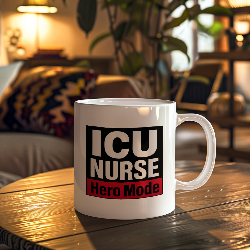 ICU Nurse Because Badass Is Not A Job Title Coffee Mug | ICU Nurse Gift | Ceramic Mug