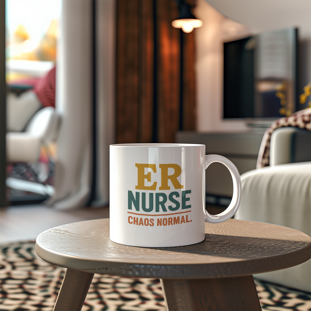 ER Nurse Everything Is Fine Coffee Mug | Funny Emergency Nurse Gift | Ceramic Mug