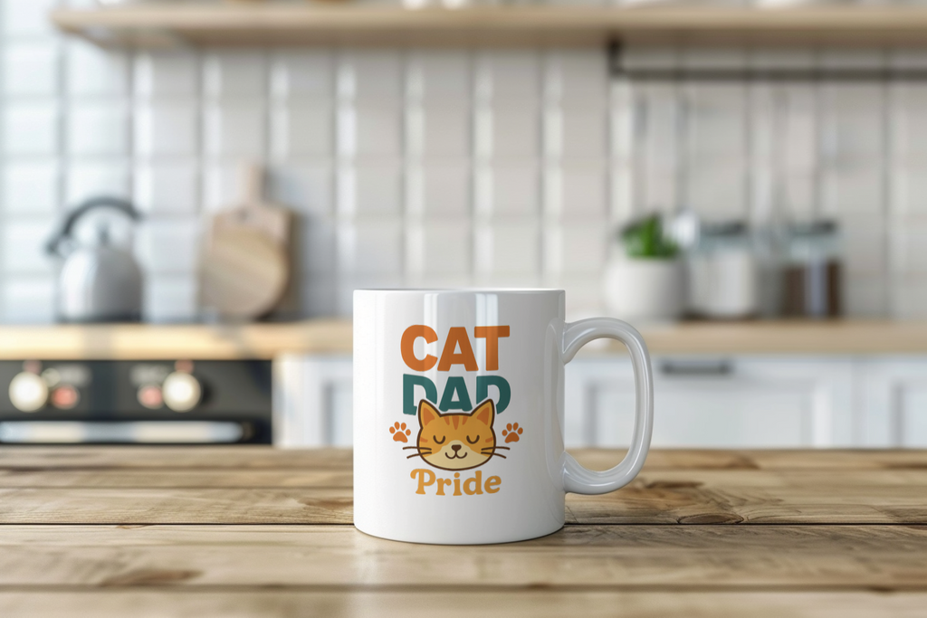 Cat Dad Approved By The Cat Coffee Mug | Cat Lover Humor | Ceramic Mug
