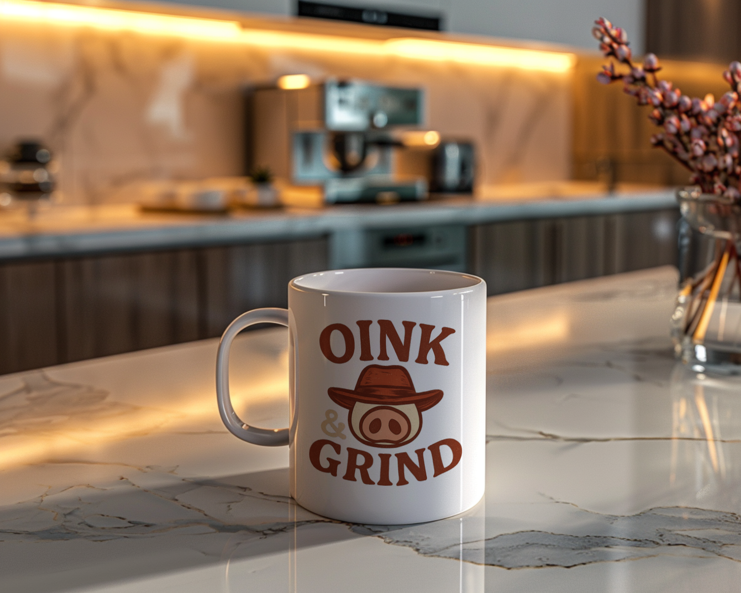 Pig Farmer Oink And Grind Coffee Mug | Unique Gift | Ceramic Mug
