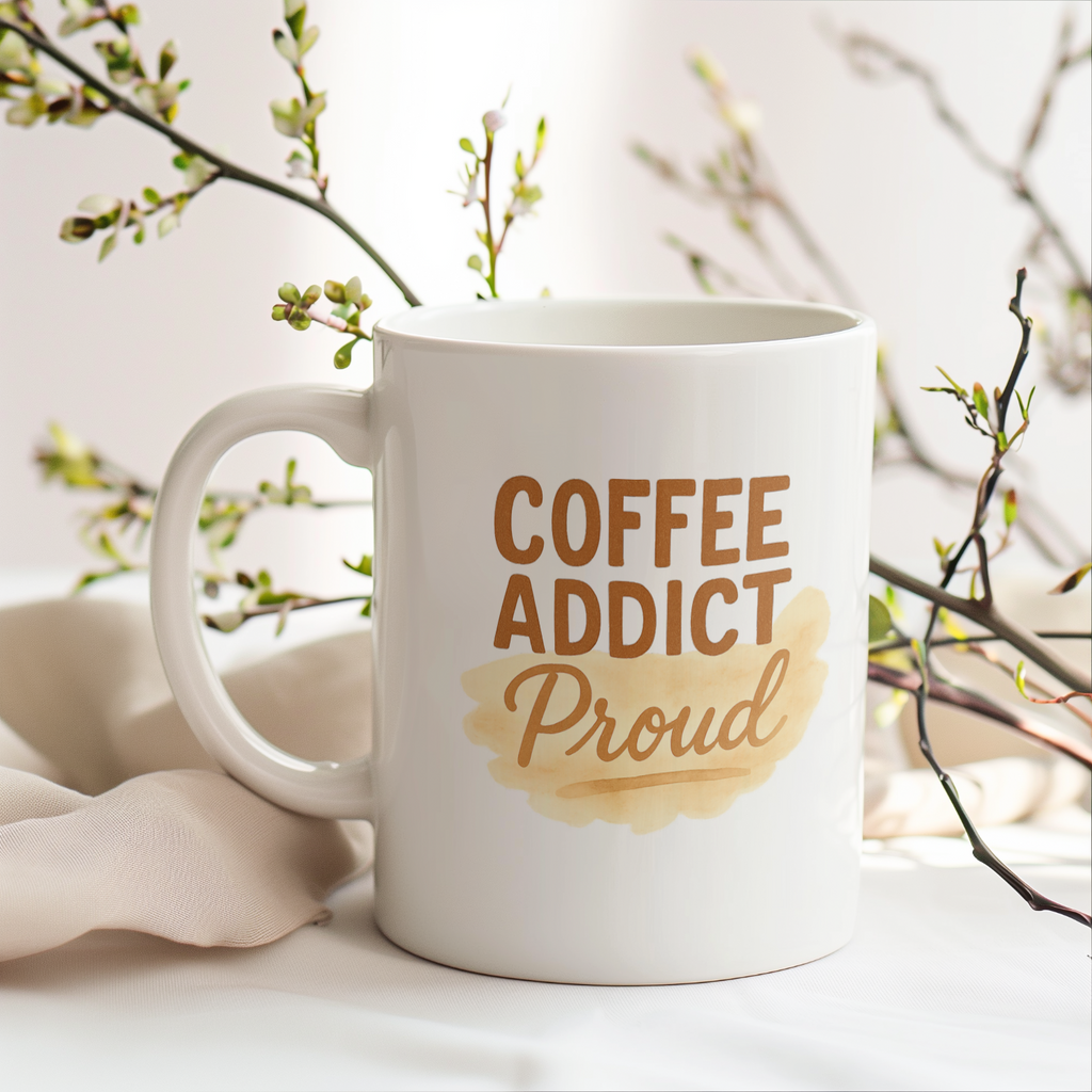 World Class Coffee Addict Here Coffee Mug | Coffee Lover Humor | Ceramic Mug