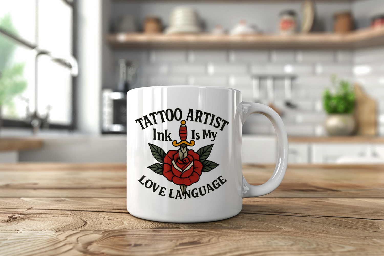 Tattoo Artist Ink Is My Love Language Ceramic Mug