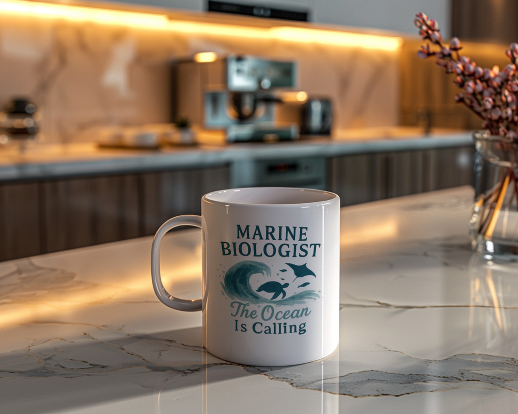 Marine Biologist The Ocean Is Calling Ceramic Mug