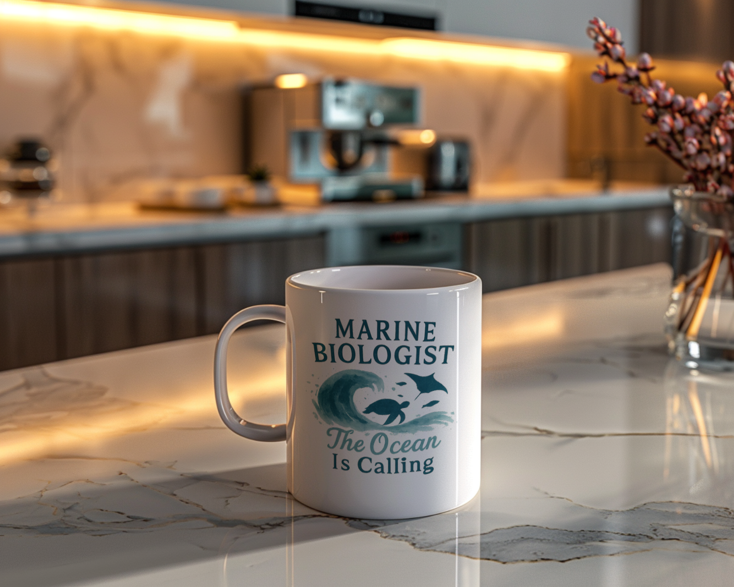 Marine Biologist The Ocean Is Calling Ceramic Mug
