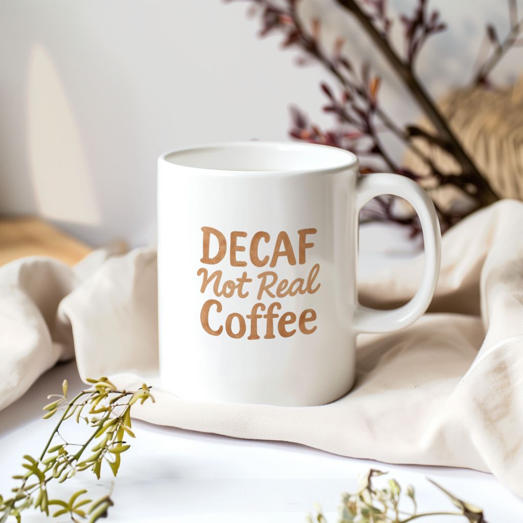 Life Is Too Short For Decaf Coffee Mug | Coffee Lover Humor | Ceramic Mug