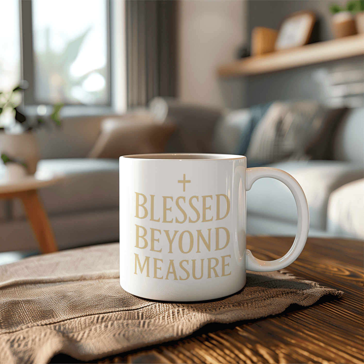 Blessed Beyond Measure Faith Coffee Coffee Mug | Coffee Lover Gift | Ceramic Mug