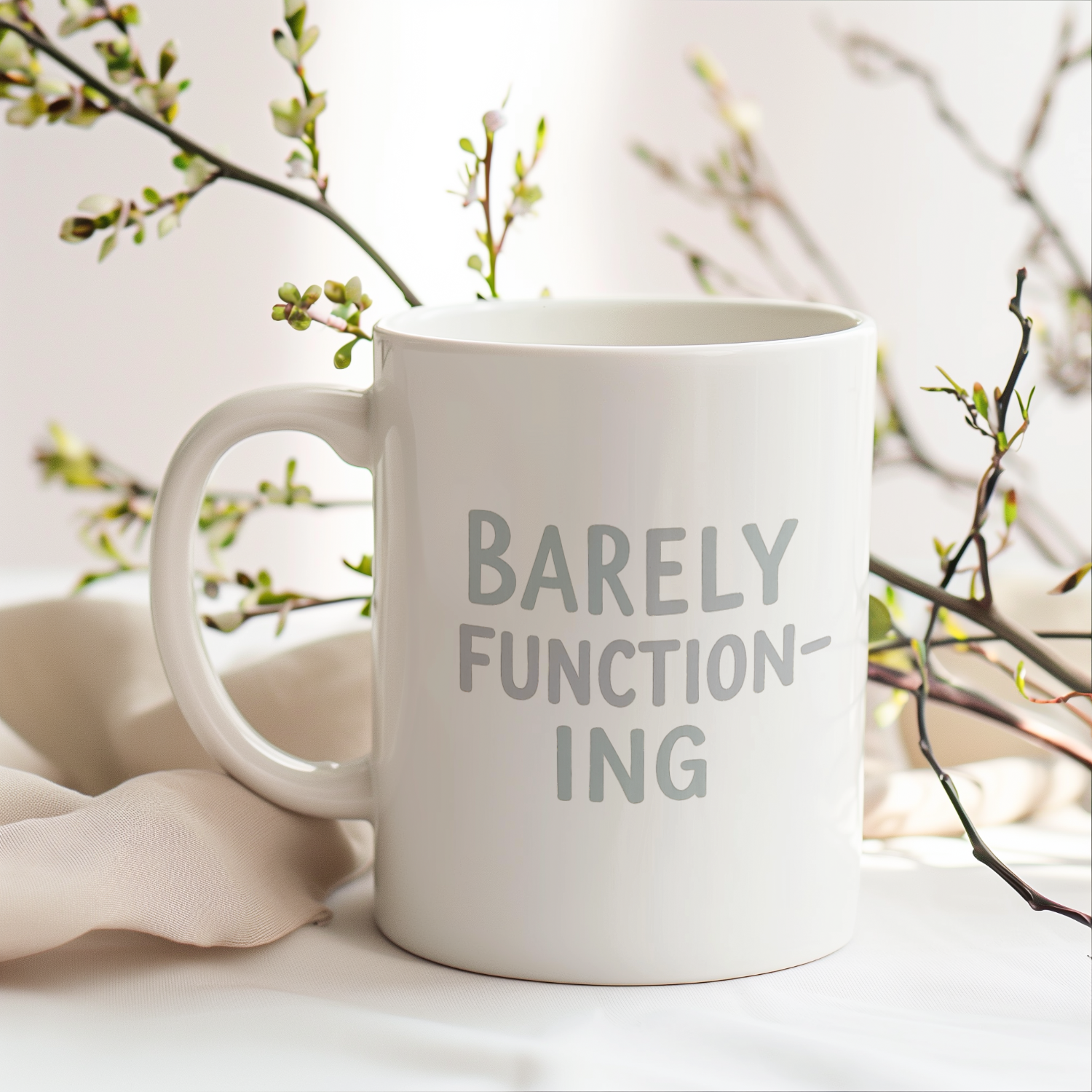 System Status Barely Online Send Coffee Coffee Mug | Funny Gift | Ceramic Mug