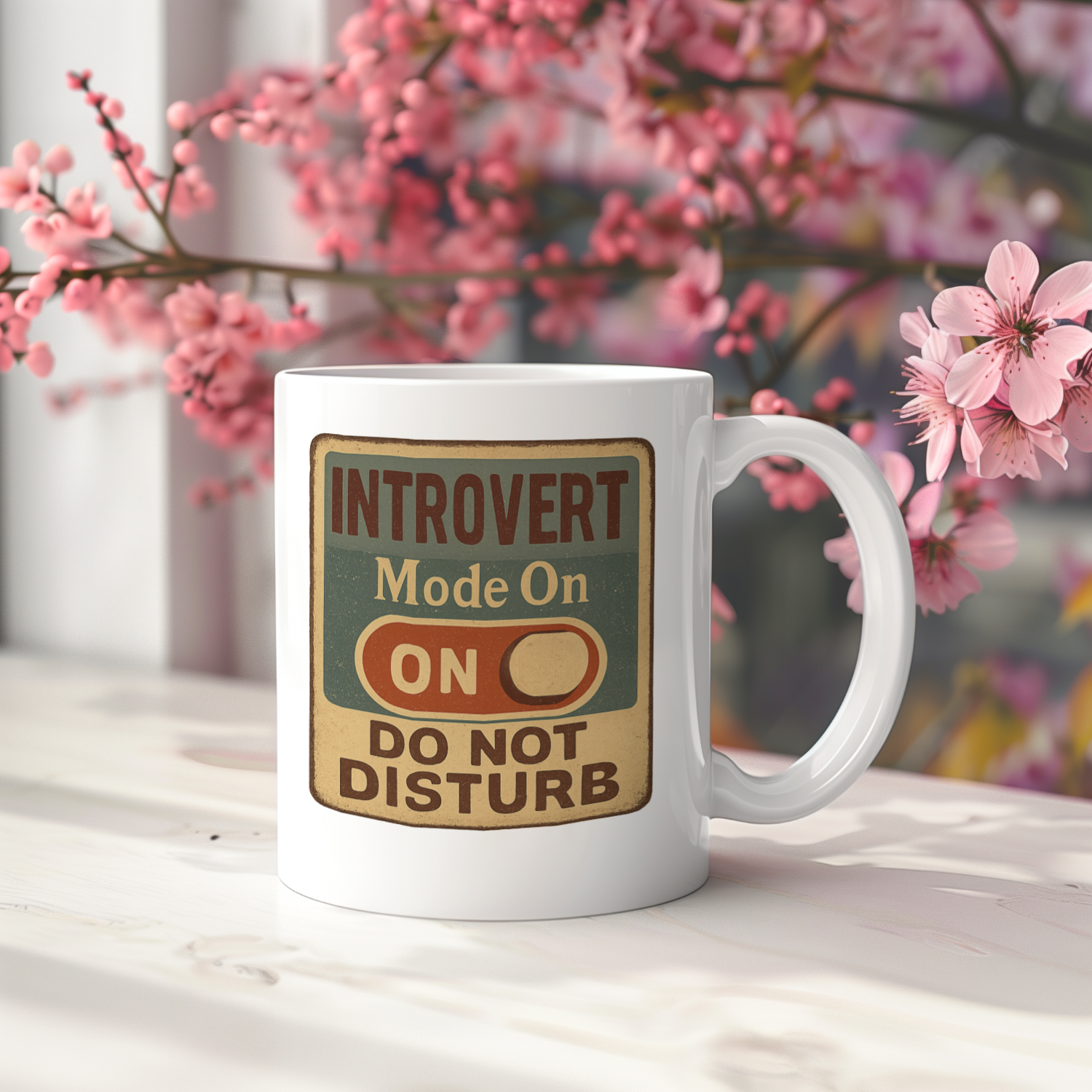Introvert Recharging Please Wait Coffee Mug | Funny Introvert Humor | Ceramic Mug