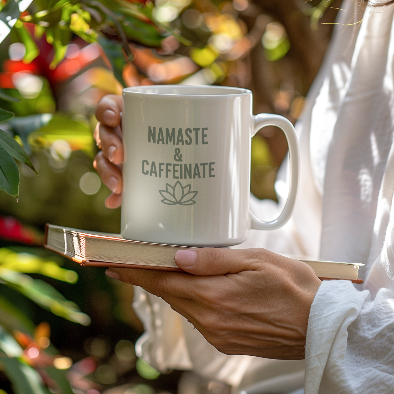 Yoga Instructor Namaste And Caffeinate Coffee Mug | Yoga Lover Gift | Ceramic Mug