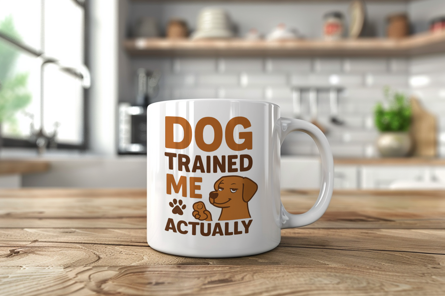 Dog Trained Me Actually Coffee Mug | Dog Lover Gift | Ceramic Mug