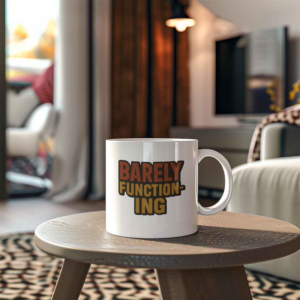Alert Status Barely Awake Coffee Mug | Funny Tired Gift | Ceramic Mug