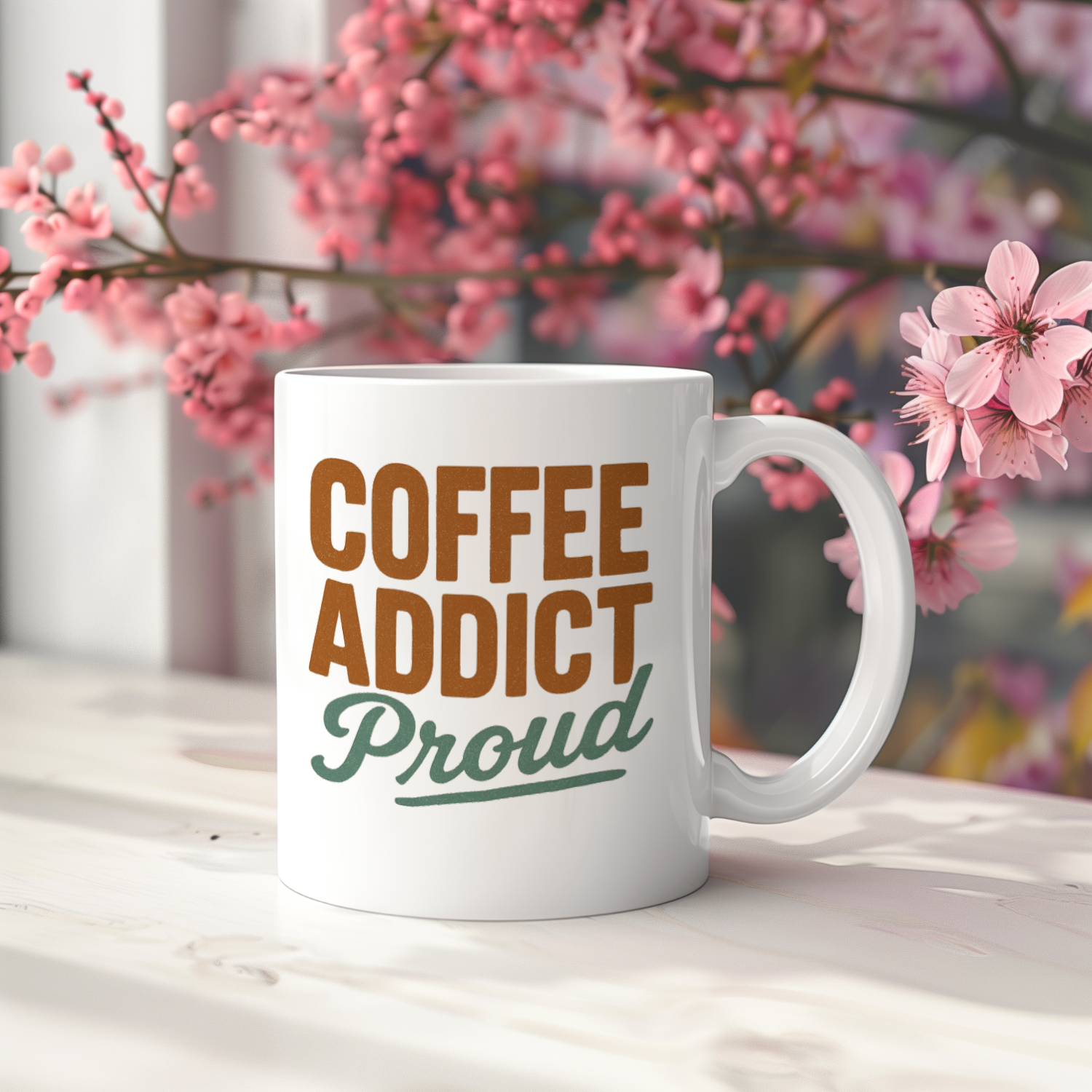 Coffee Addict In Recovery Just Kidding Coffee Mug | Funny Gift | Ceramic Mug