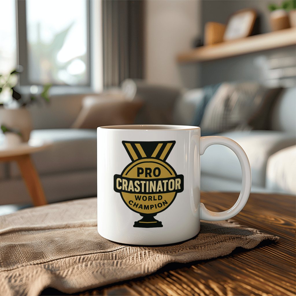 Pro Crastinator World Champion Funny Ceramic Mug