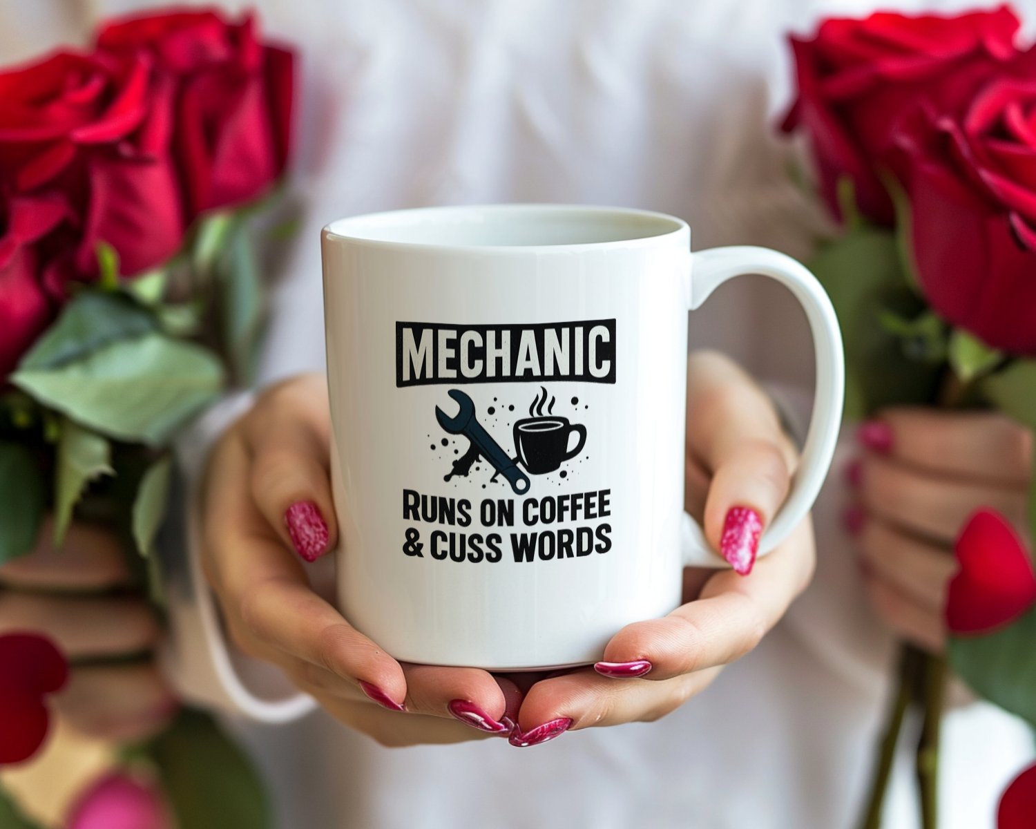Mechanic Runs On Coffee And Cuss Words Coffee Mug | Mechanic Gift | Ceramic Mug