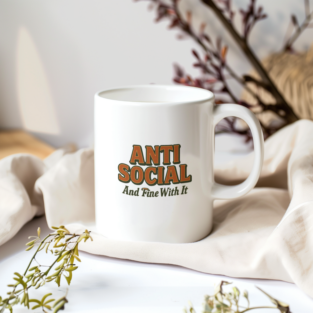 Anti Social Hour Do Not Enter Coffee Mug | Funny Gift | Ceramic Mug