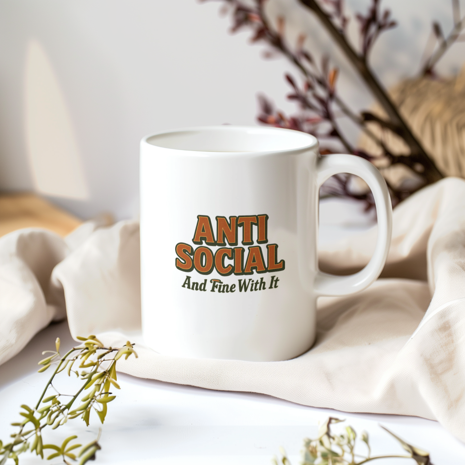 Anti Social Hour Do Not Enter Coffee Mug | Funny Gift | Ceramic Mug
