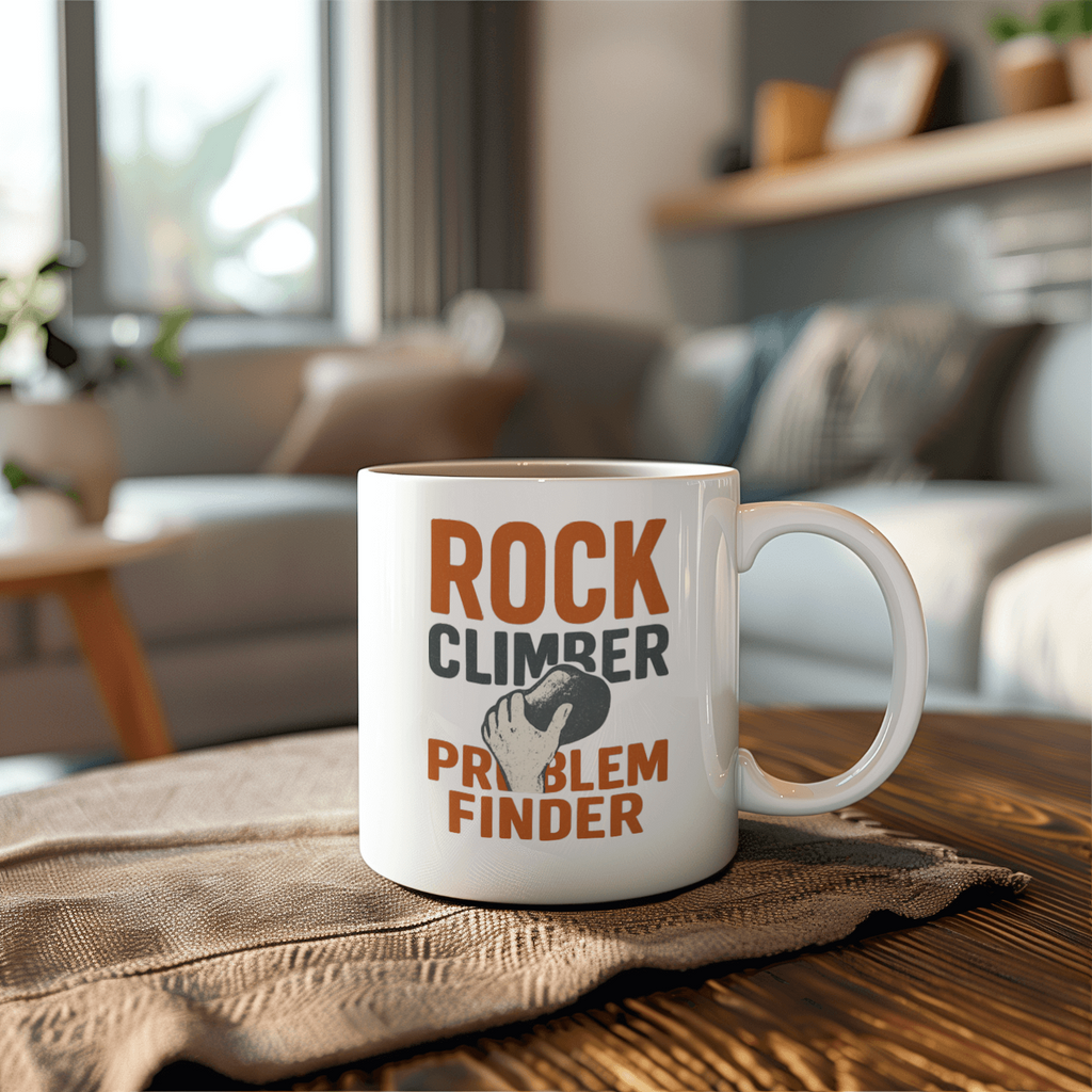 Rock Climber Problem Finder Coffee Mug | Unique Gift | Ceramic Mug