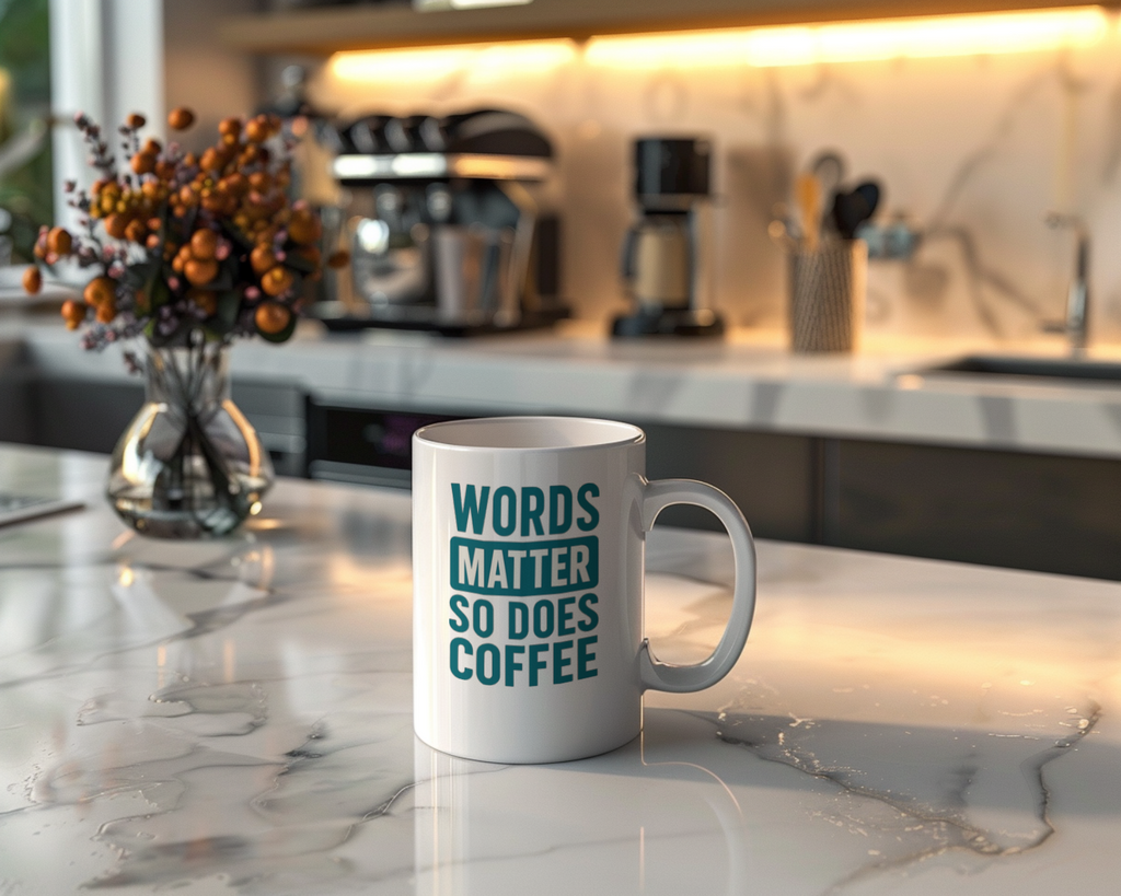 Speech Therapist Words Matter So Does Coffee Coffee Mug | Coffee Lover Gift | Ceramic Mug