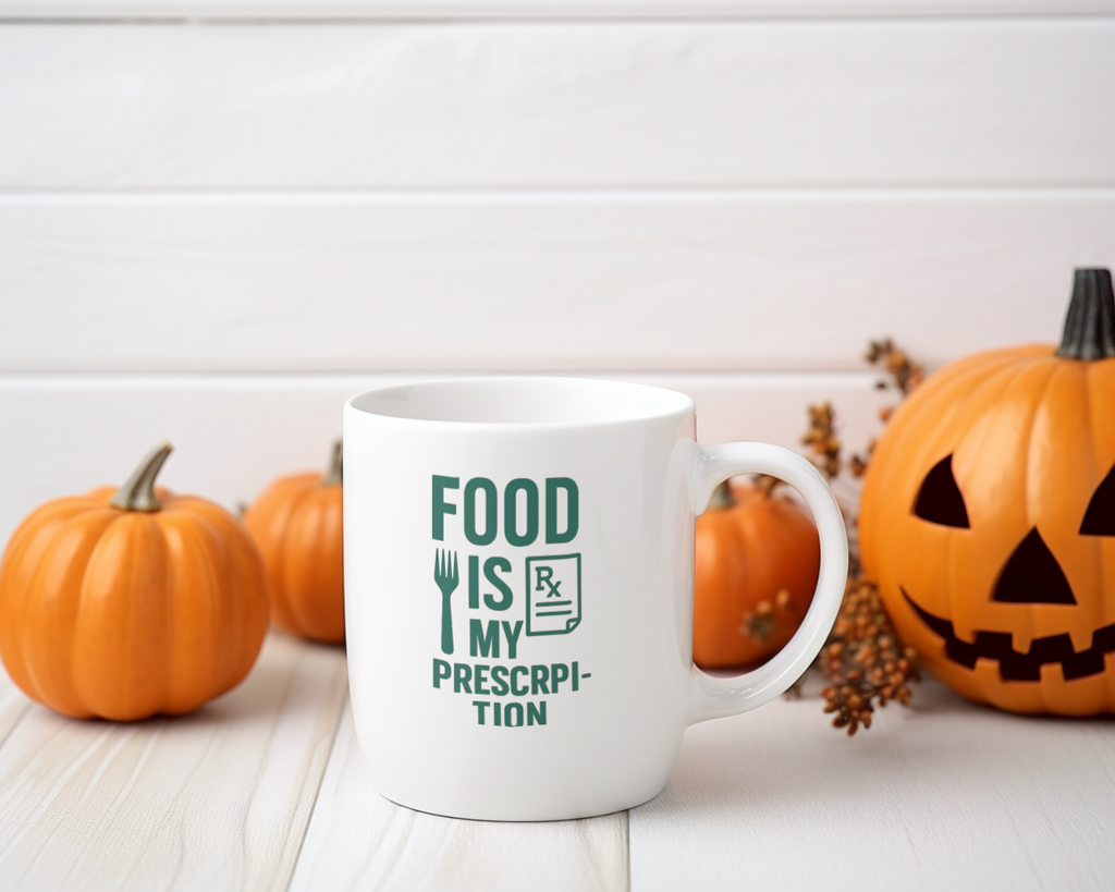 Dietitian Food Is My Prescription Coffee Mug | Unique Gift | Ceramic Mug