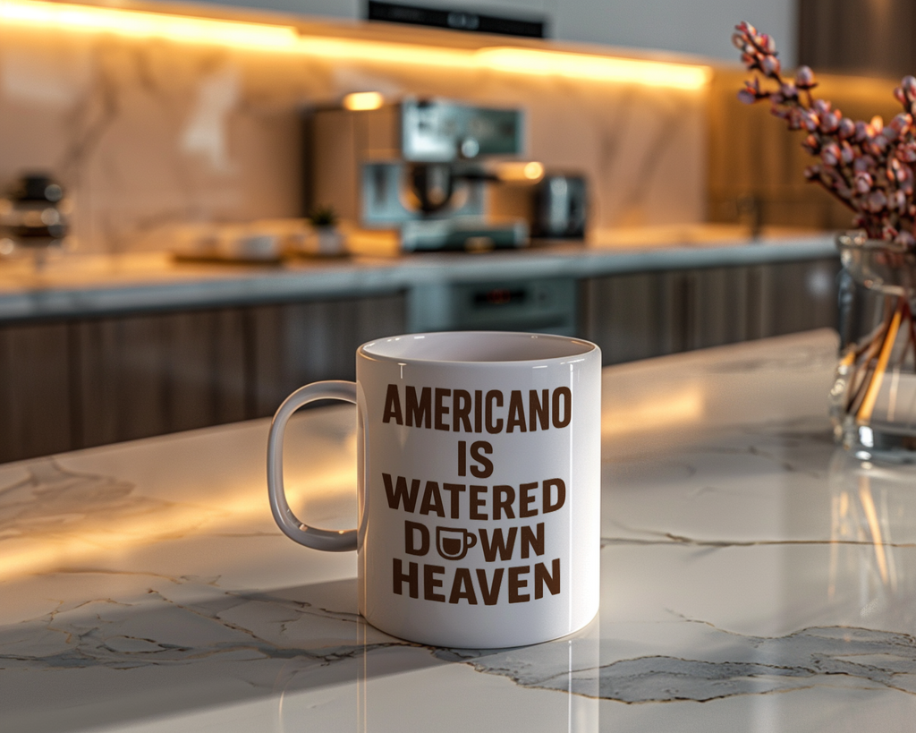 Espresso Evangelist Americano Is Watered Down Heaven Coffee Mug | Unique Gift | Ceramic Mug