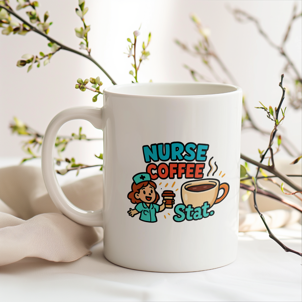 Nurses Run On Coffee Not Sleep Coffee Mug | Nurse Humor Gift | Ceramic Mug