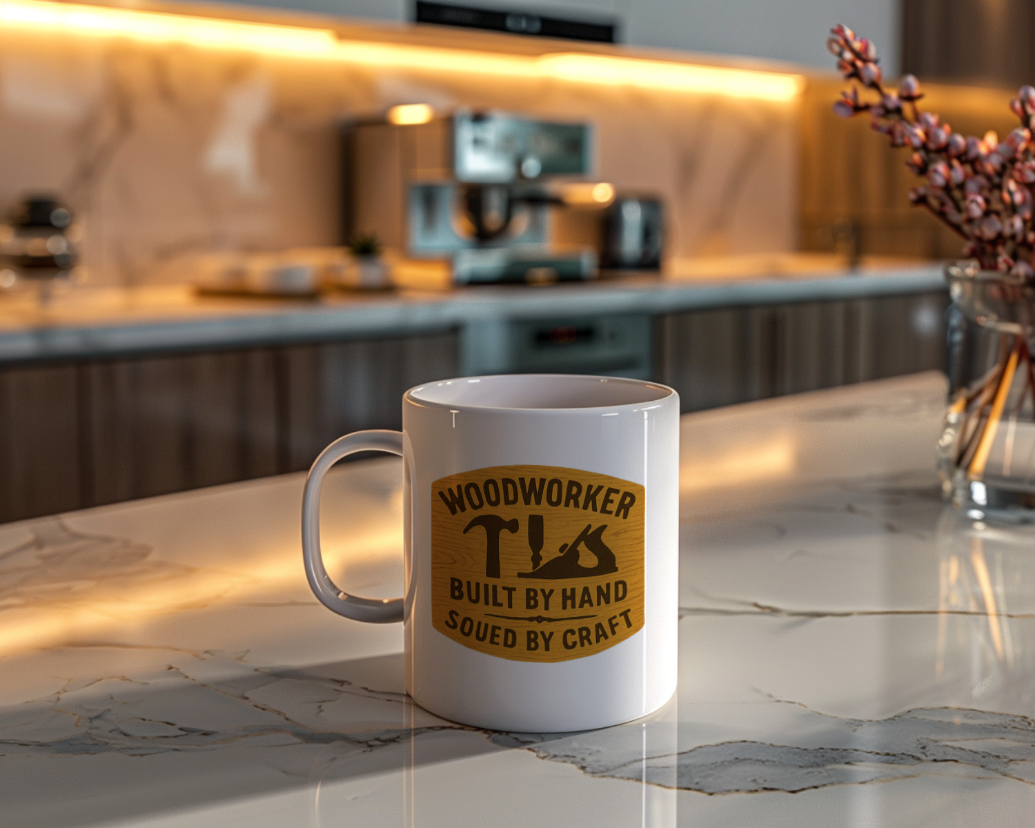 Custom Wood Worker Built By Hand Ceramic Mug