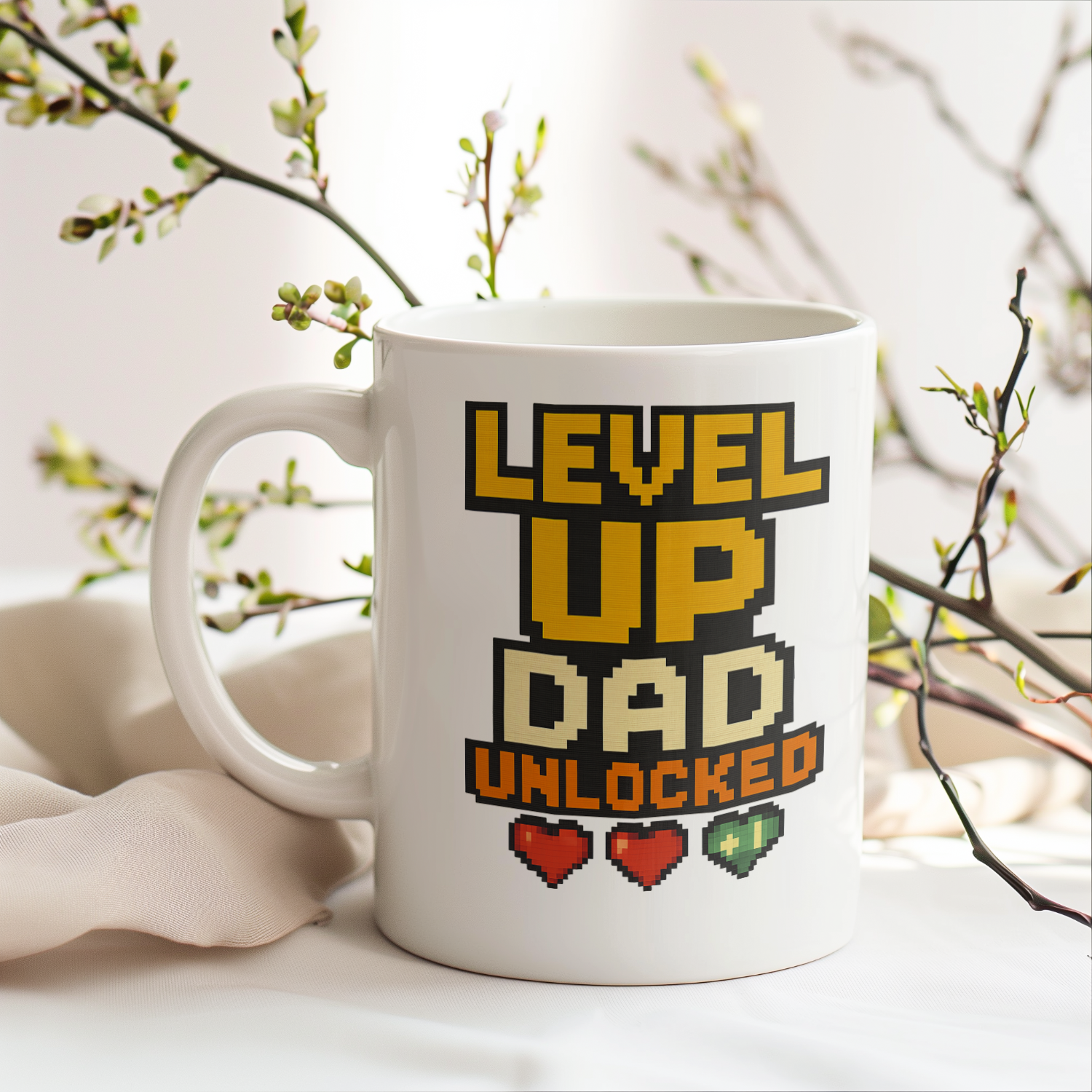 Level Up Dad Unlocked Coffee Mug | Gift for Dad | Ceramic Mug
