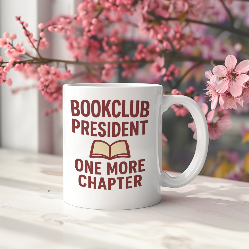 Bookclub President One More Chapter Coffee Mug | Unique Gift | Ceramic Mug