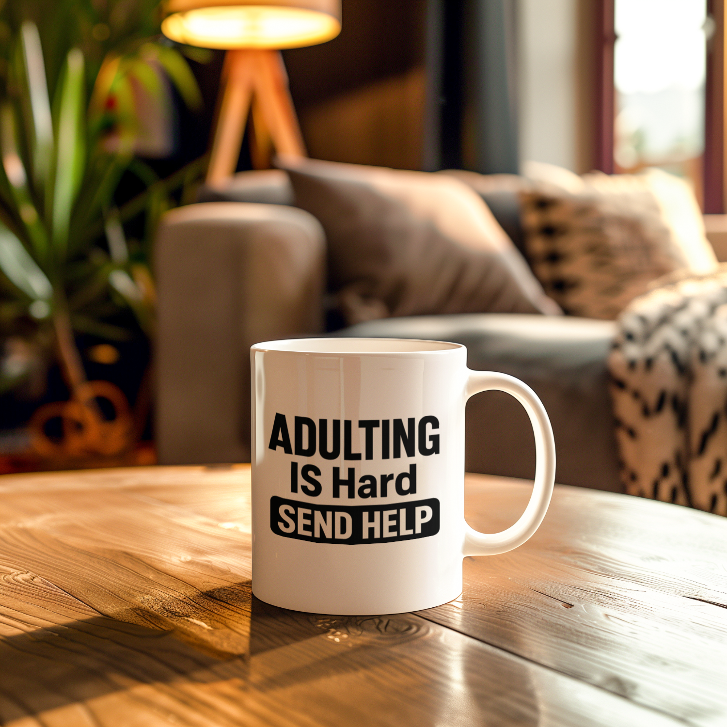 Adulting Is Wildly Overrated Coffee Mug | Funny Millennial Humor | Ceramic Mug