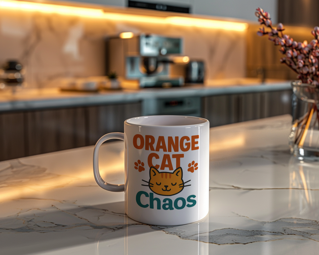 Owned By An Orange Cat Coffee Mug | Cat Lover Gift | Ceramic Mug