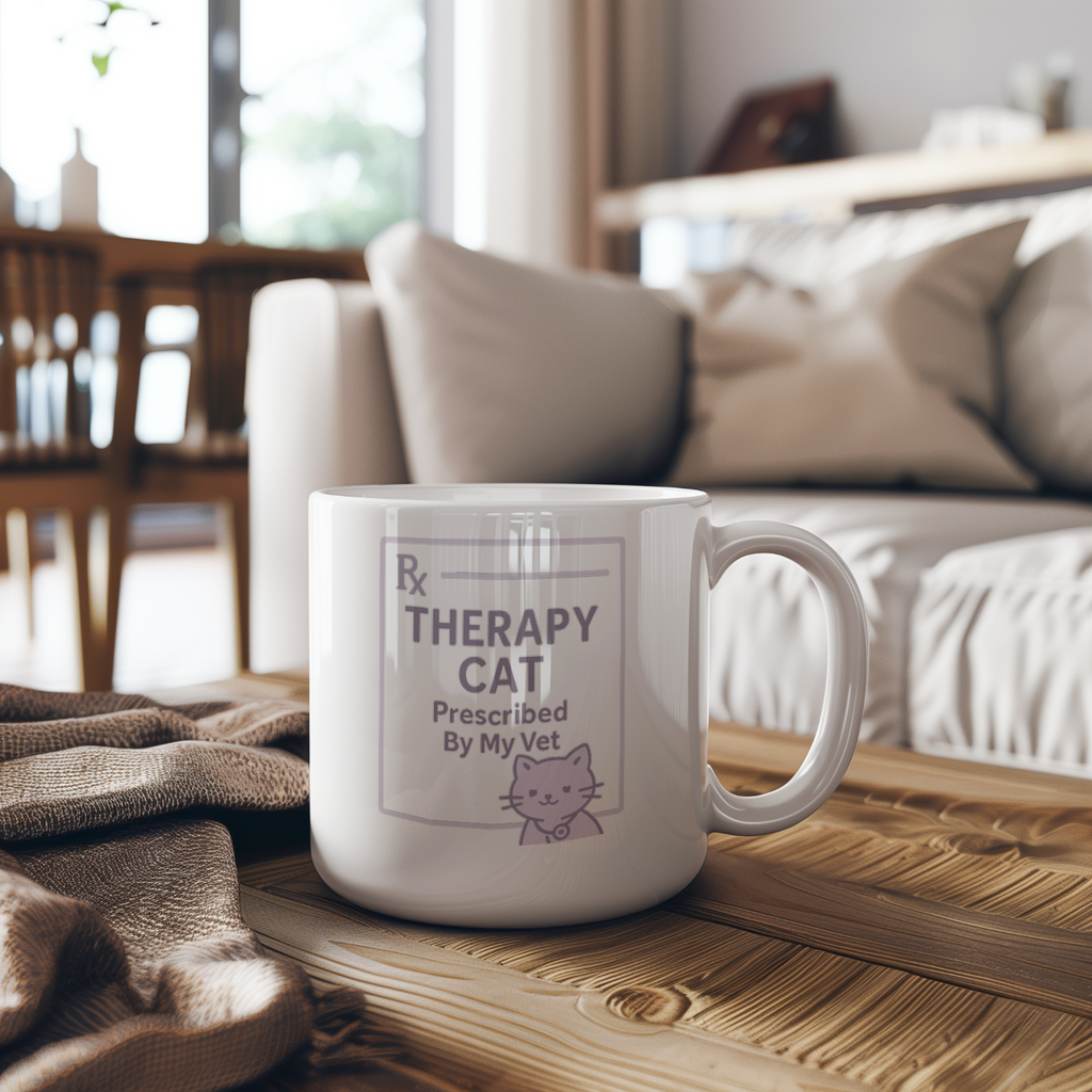 Therapy Cat Parent Prescribed By My Vet Ceramic Mug