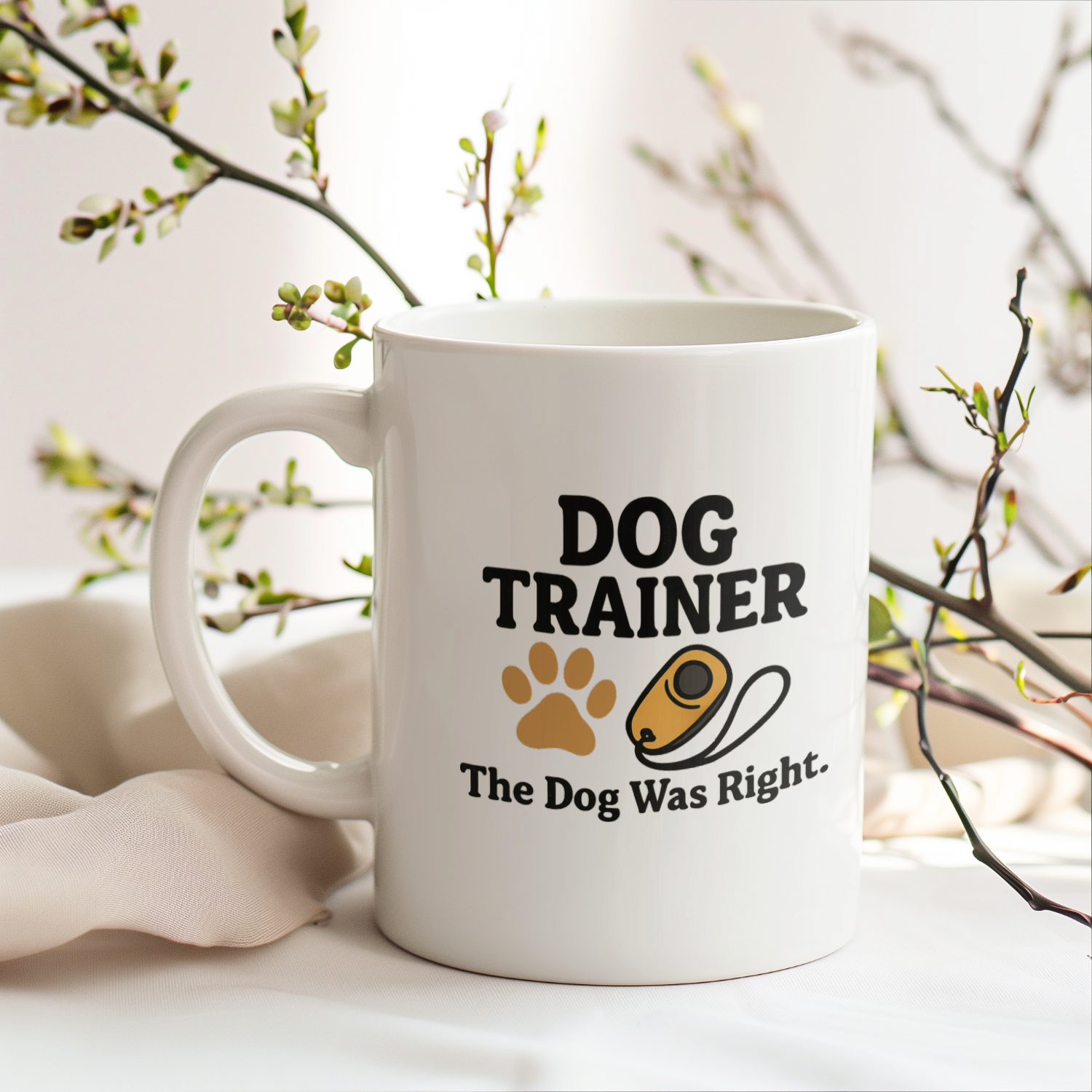 Dog Trainer The Dog Was Right Ceramic Mug