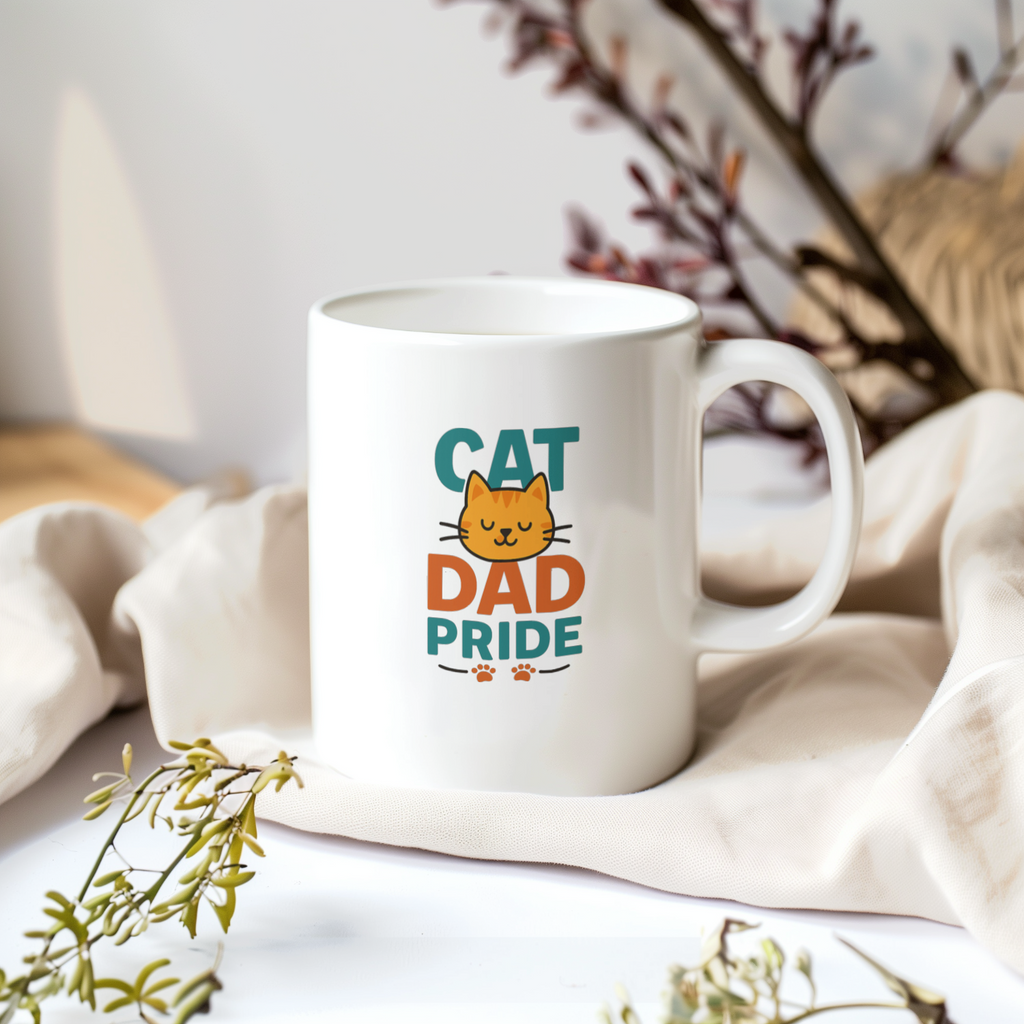 Cat Dad Cool Cat Coffee Mug | Cat Lover Gift | Ceramic Mug