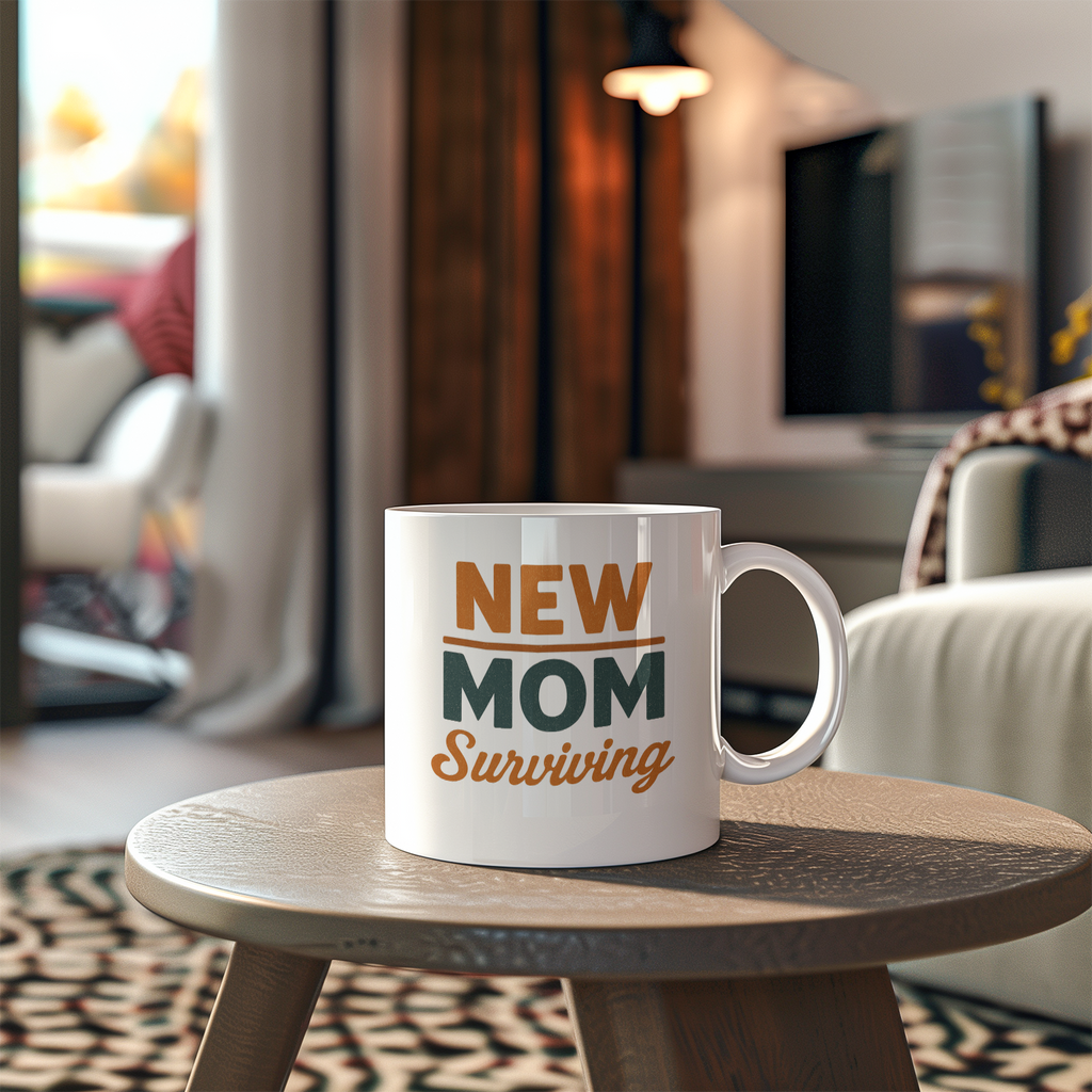 Newborn Mom Boss Level Unlocked Coffee Mug | Funny New Mom Gift | Ceramic Mug