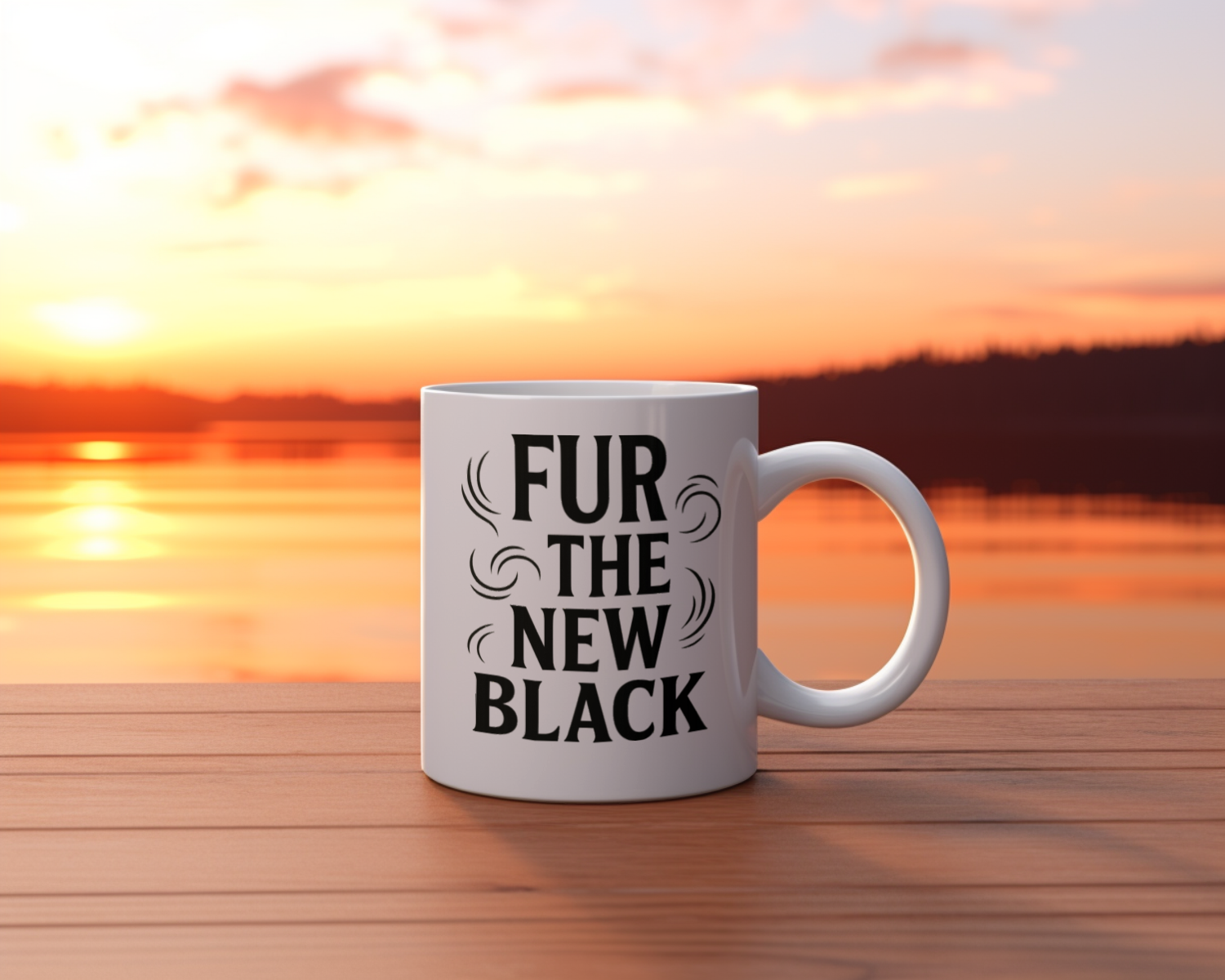 Dog Mom Fur Is The New Black Coffee Mug | Dog Lover Gift | Ceramic Mug