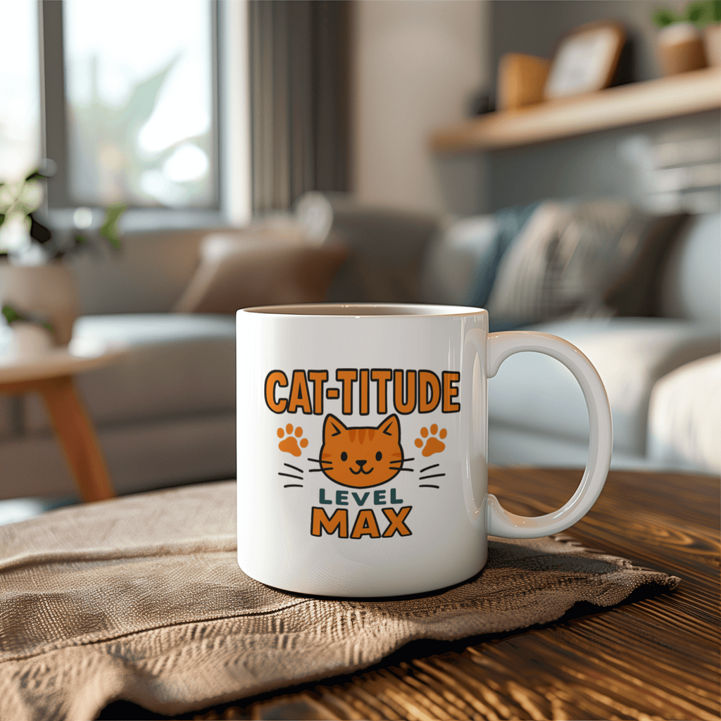 Channeling My Inner Cat Today Coffee Mug | Cat Attitude Humor | Ceramic Mug
