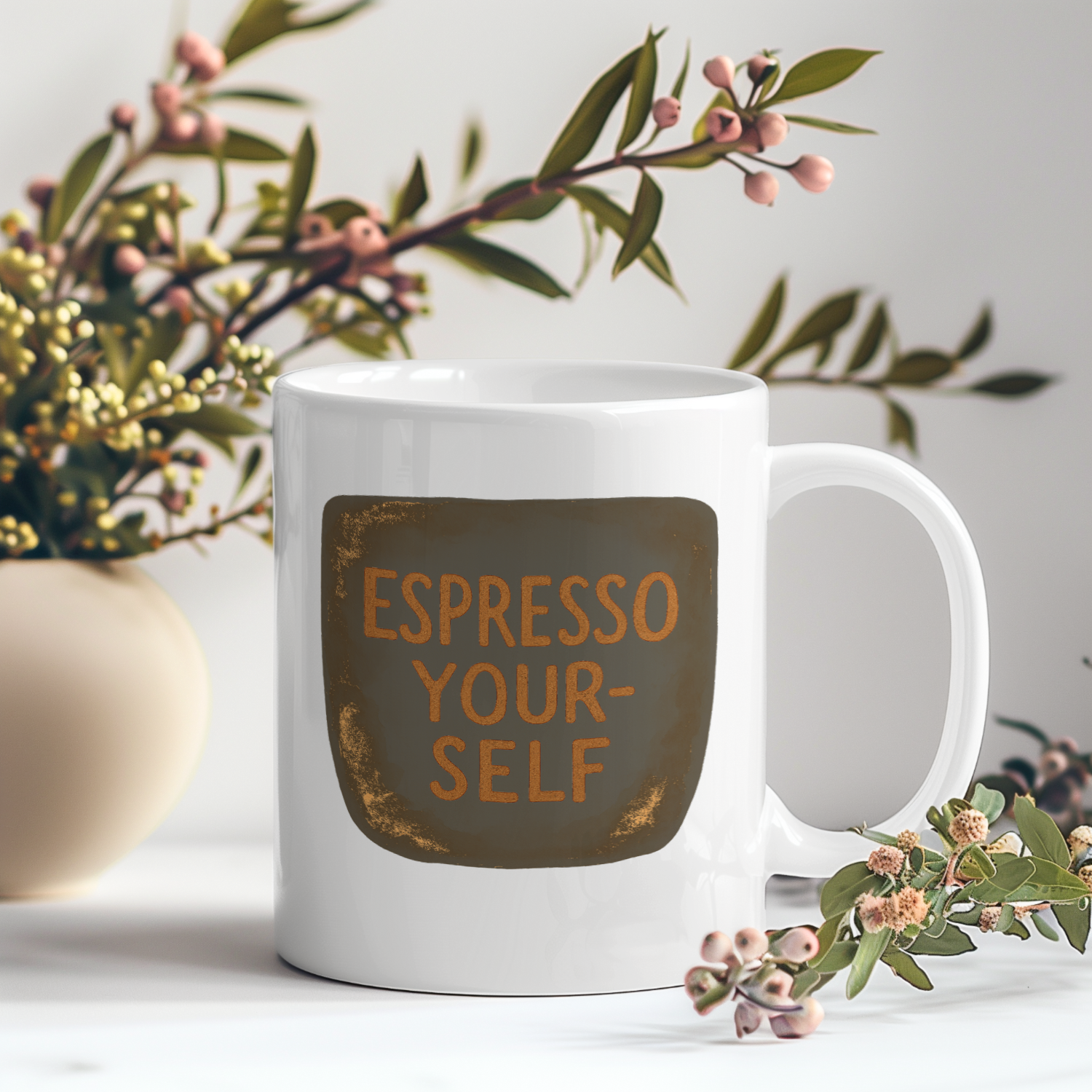 Espresso Yourself It Is Good Advice Coffee Mug | Funny Coffee Gift | Ceramic Mug