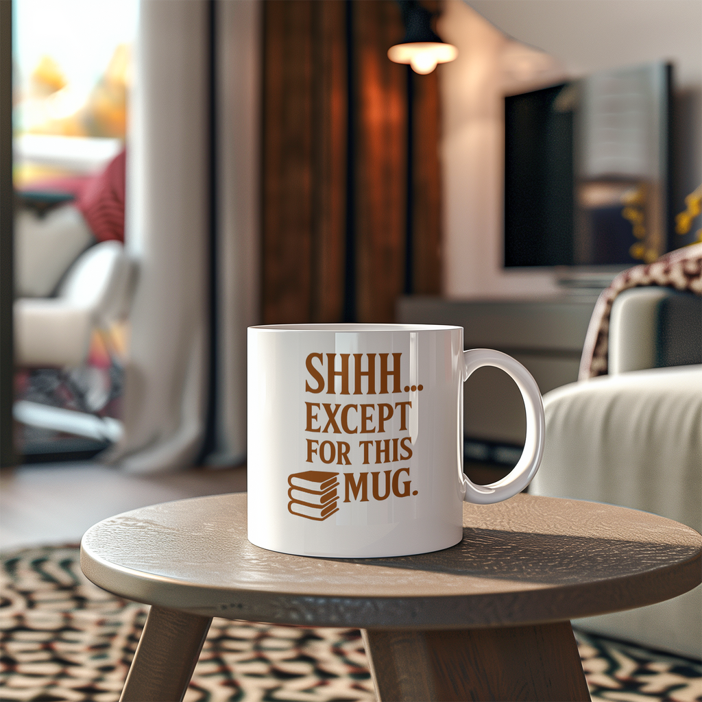 Librarian Shhh Except For This Mug Coffee Mug | Unique Gift | Ceramic Mug