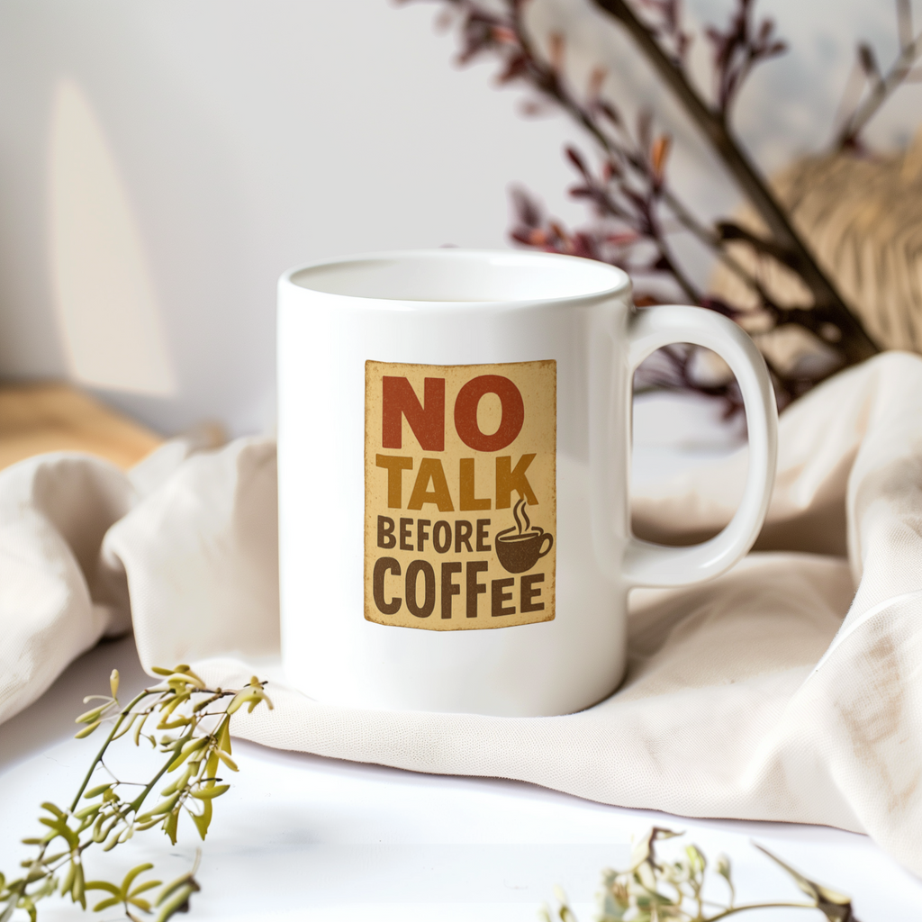 Do Not Talk To Me Before Coffee I Mean It Coffee Mug | Funny Coffee Gift | Ceramic Mug