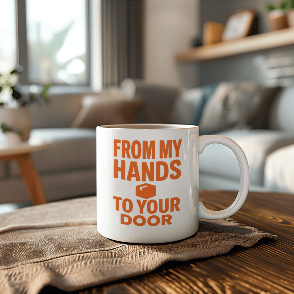 Delivery Driver From My Hands To Your Door Coffee Mug | Unique Gift | Ceramic Mug