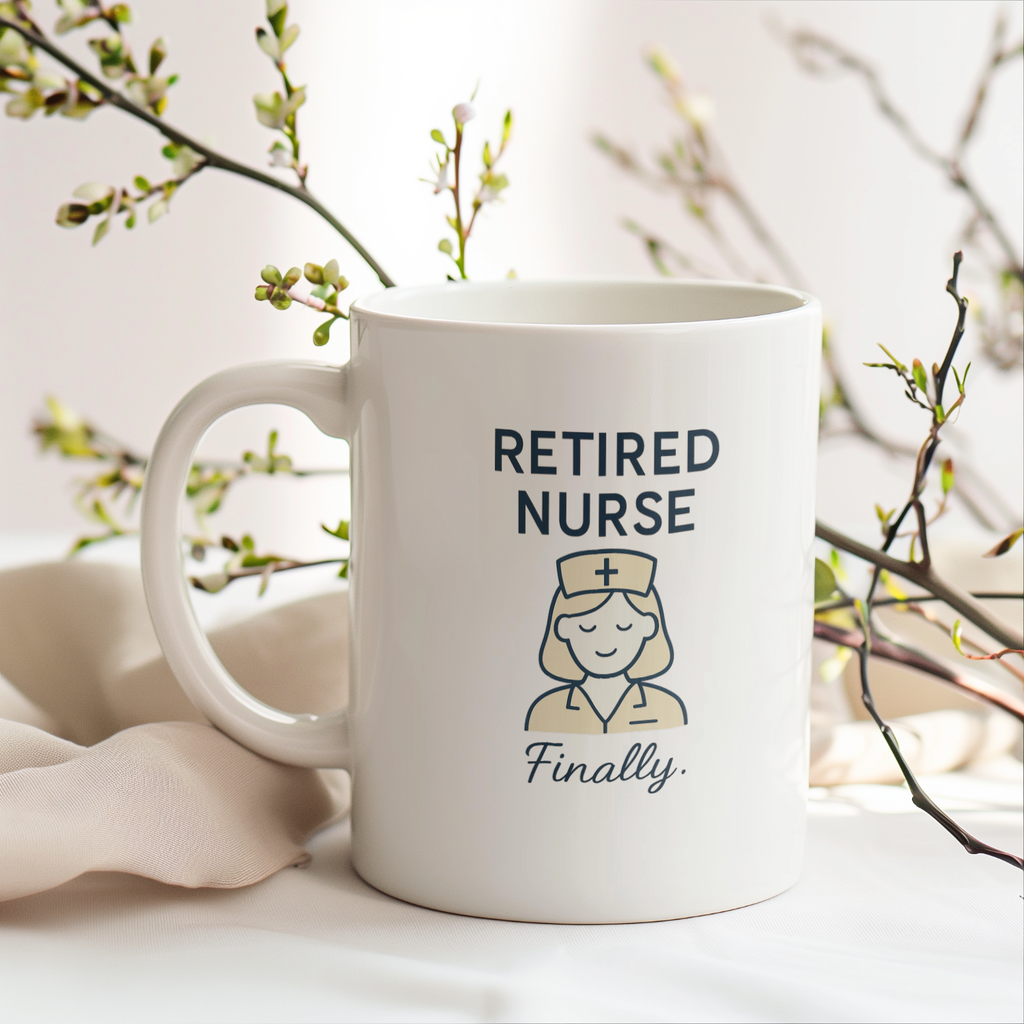 Nurse Retired Status Finally Coffee Mug | Retired Nurse Appreciation | Ceramic Mug