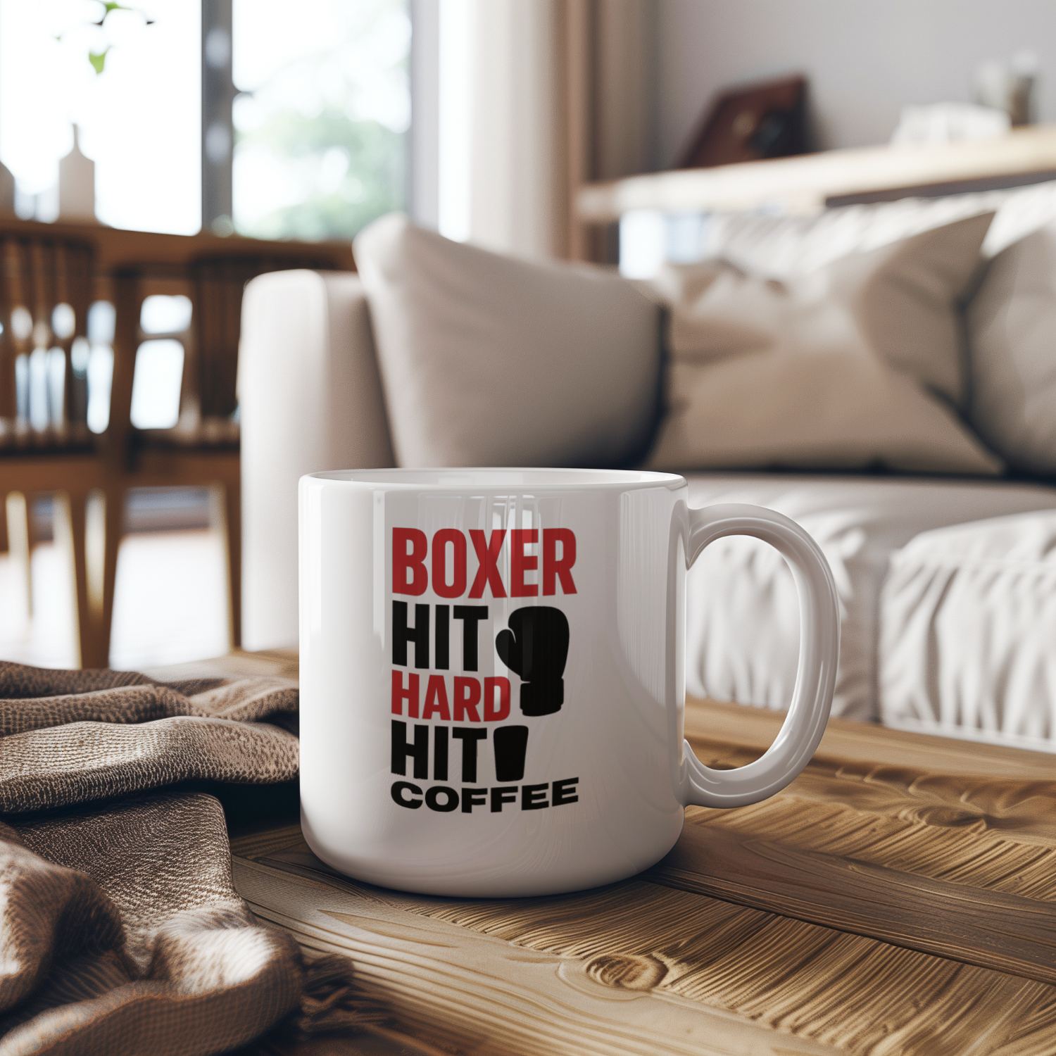 Boxer Gym Rat Hit Hard Hit Often Hit Coffee Coffee Mug | Coffee Lover Gift | Ceramic Mug