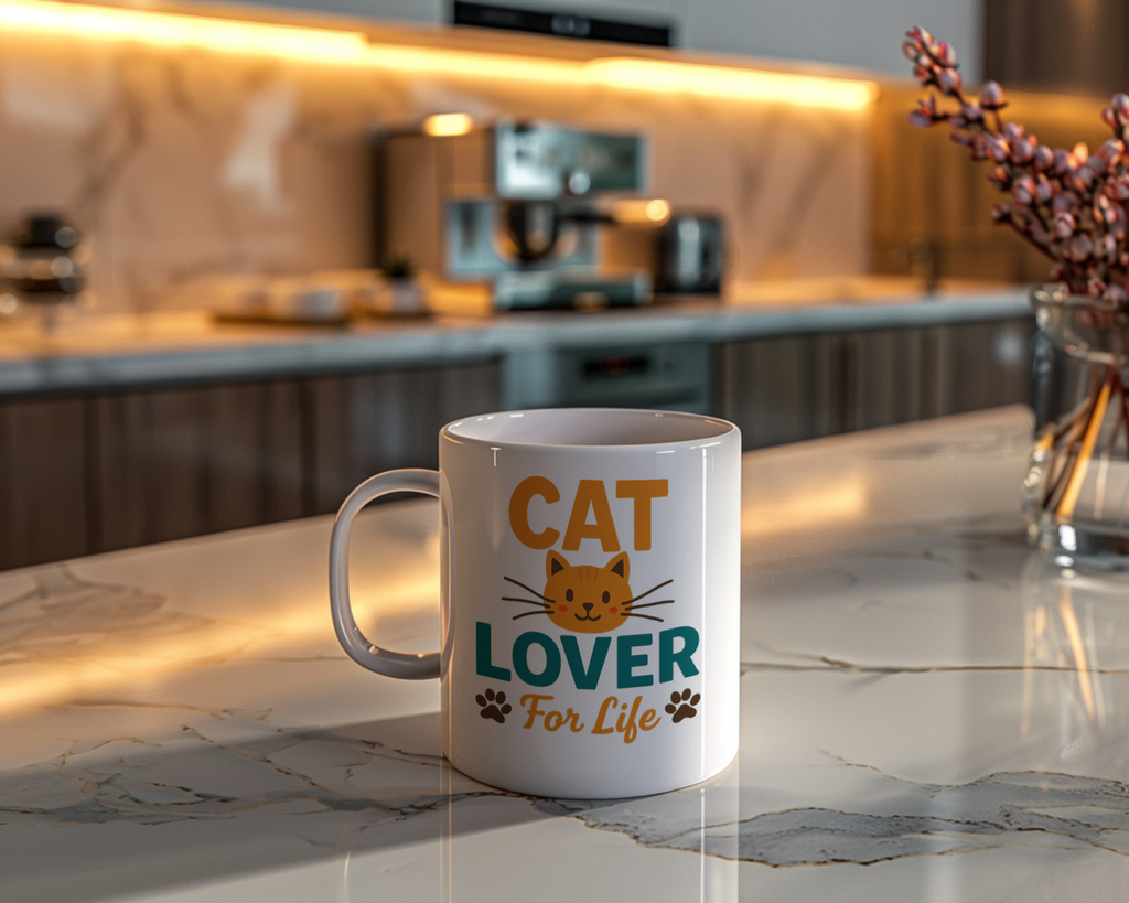 Cats Are My Happy Place Coffee Mug | Cat Lover Gift | Ceramic Mug