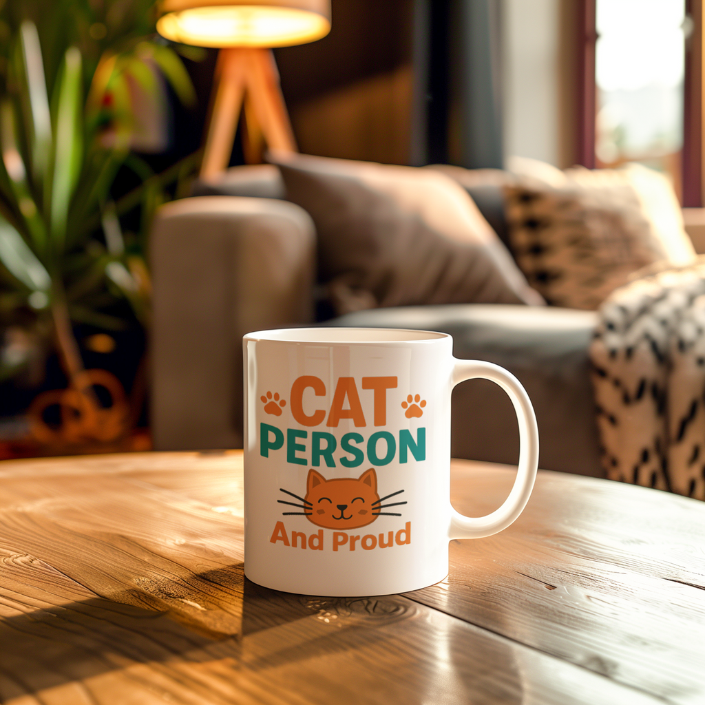 Certified Cat Person No Apologies Coffee Mug | Cat Lover Gift | Ceramic Mug