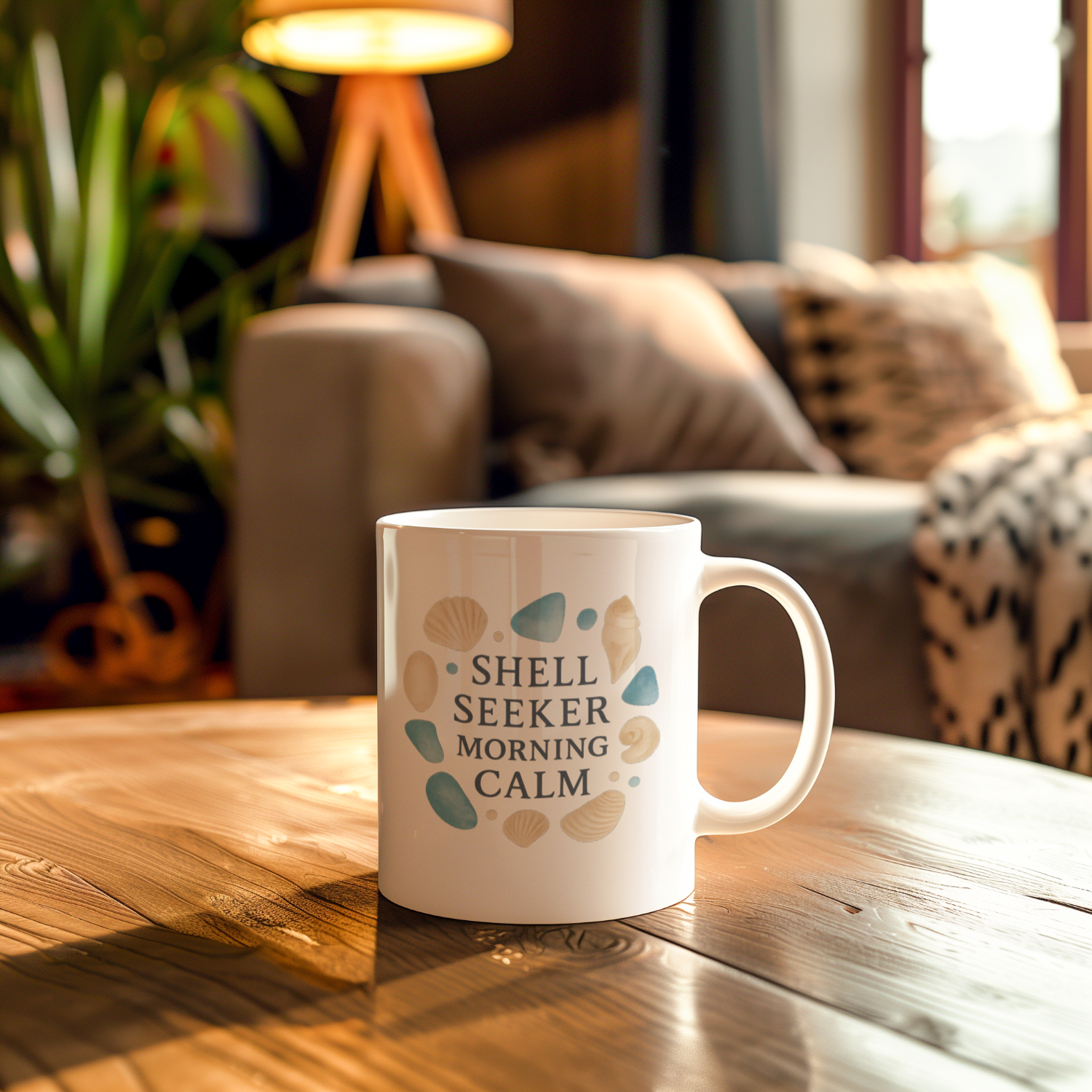 Beachcomber Shell Seeker Morning Calm Coffee Mug | Unique Gift | Ceramic Mug