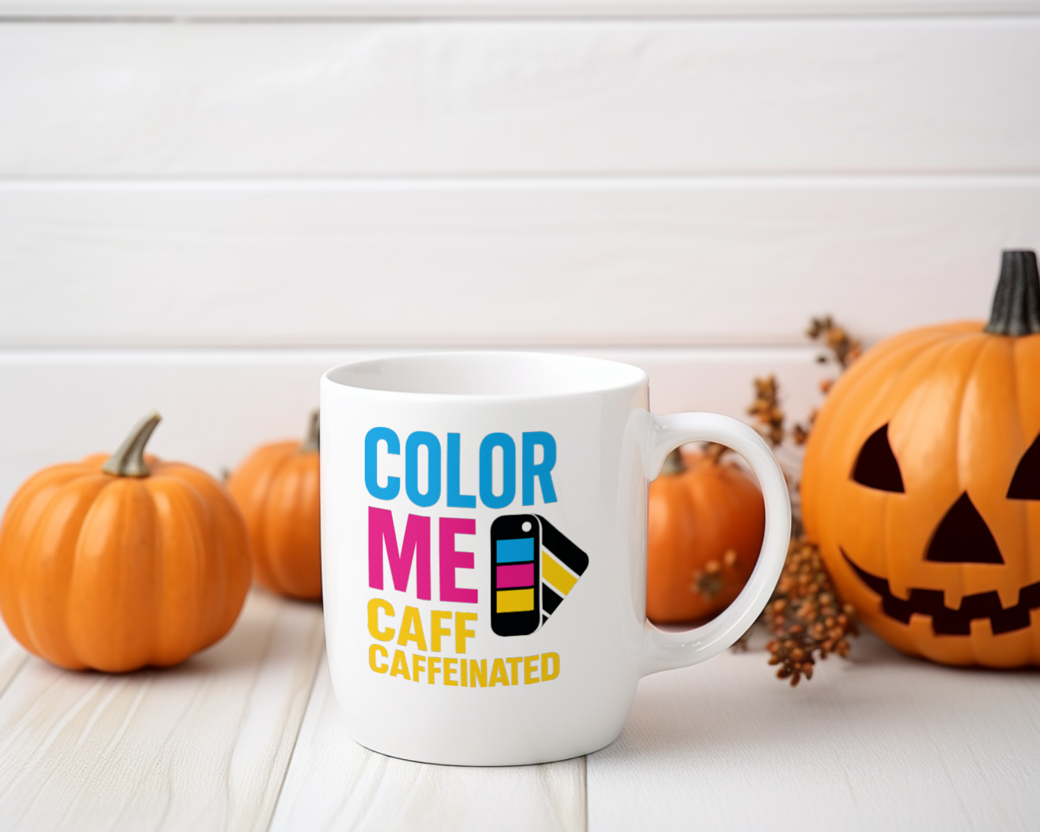 Graphic Designer Color Me Caffeinated Coffee Mug | Unique Gift | Ceramic Mug