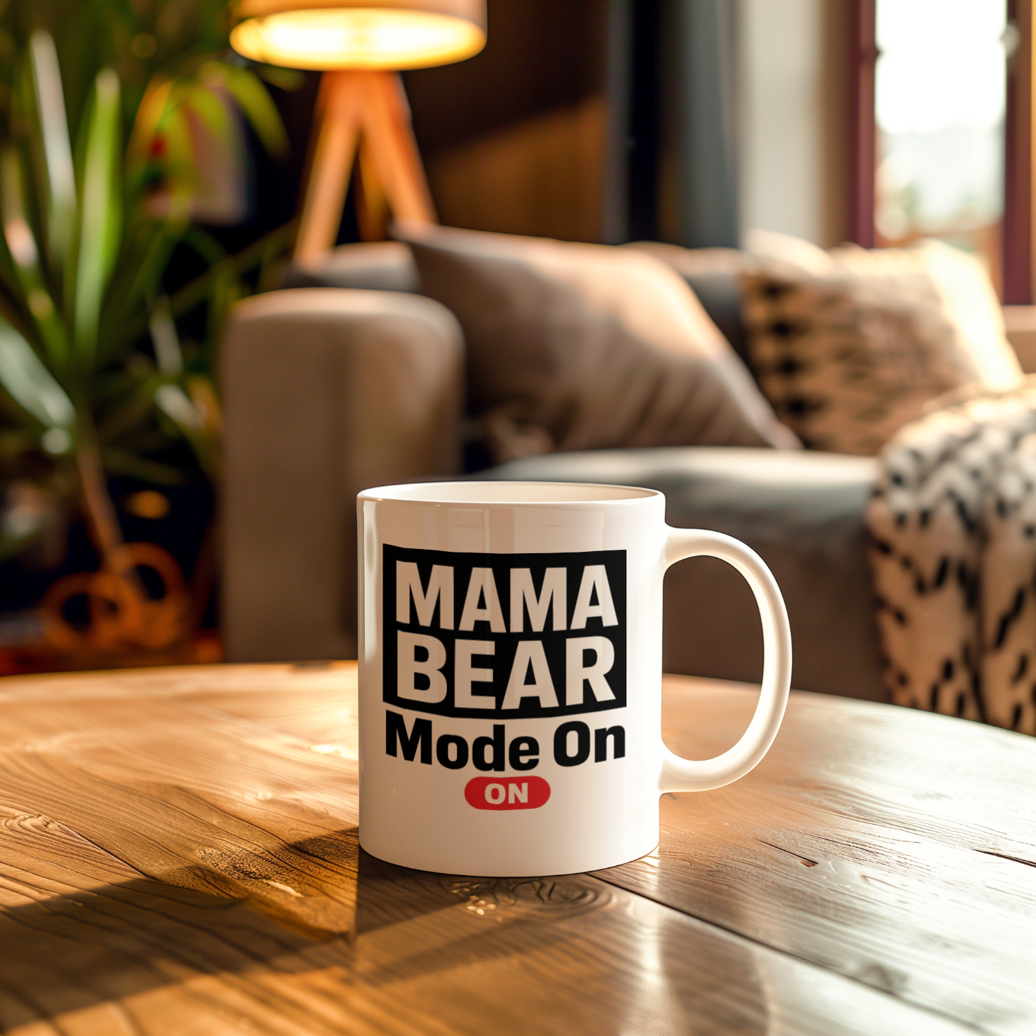 Growl Before Coffee Mama Bear Vibes Coffee Mug | Funny Mom Humor | Ceramic Mug