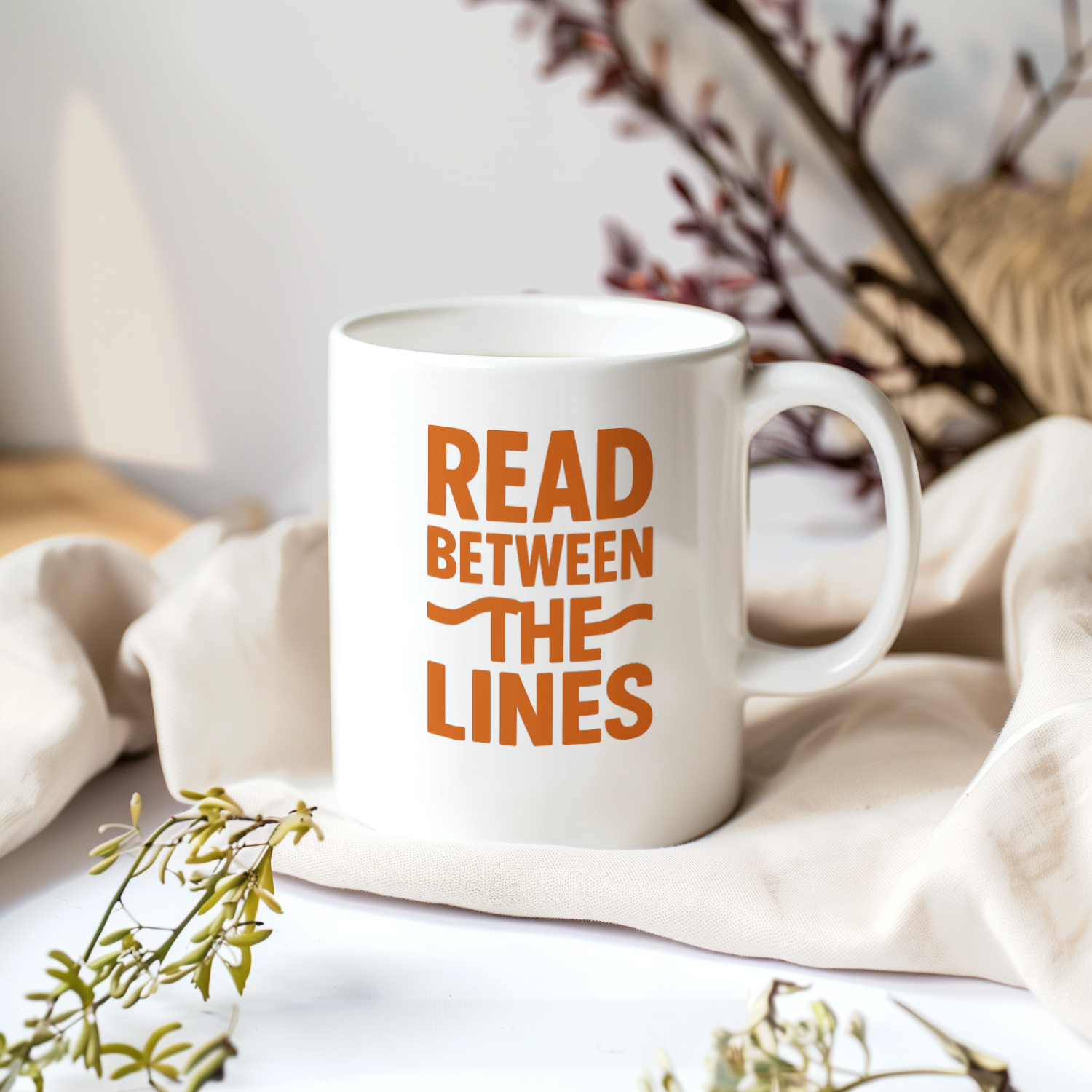 Dyslexic Thinker Read Between The Lines Coffee Mug | Unique Gift | Ceramic Mug
